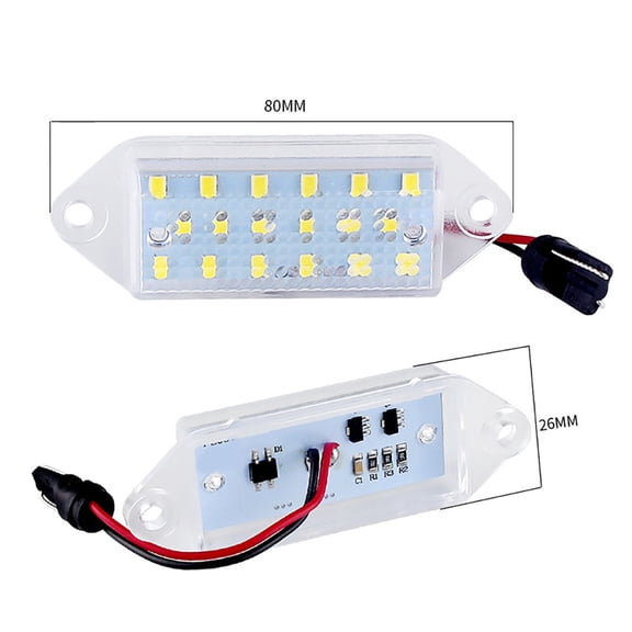 Furulu 1Pair White Car LED Licence Plate Light 8341A099 For Mitsubishi Lancer 2003-2017
