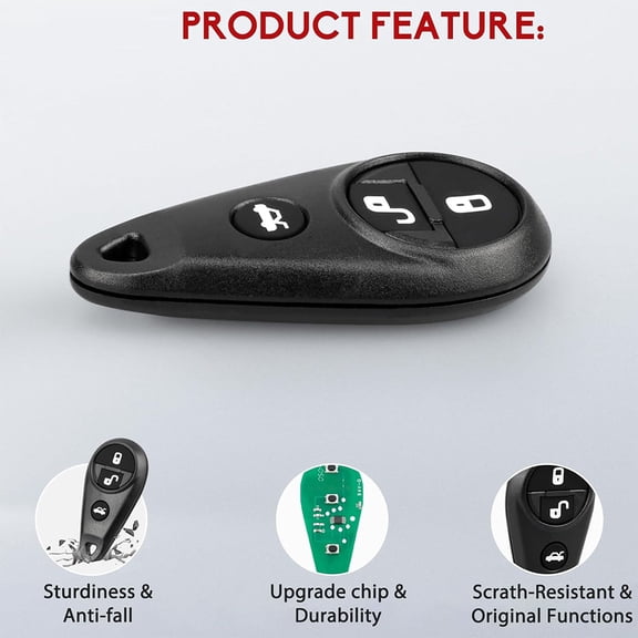 Furulu 1x Remote Keyless Entry Key Fob NHVWB1U711 For Subaru Outback & Legacy 2006-2007