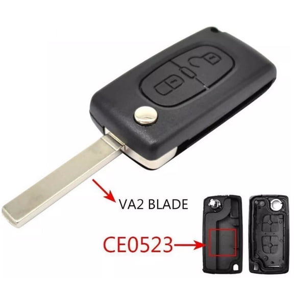 Furulu 2 Button Remote Control Key CE0523 VA2 433mhz FSK For Peugeot 207 308 Citroen C2