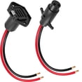 thumbnail image 1 of Furulu 2 Wire Trolling Motor Plug Trolling Motor Socket For Marine Boats Kayaks 12V 24V, 1 of 5