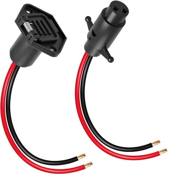 Furulu 2 Wire Trolling Motor Plug Trolling Motor Socket For Marine Boats Kayaks 12V 24V