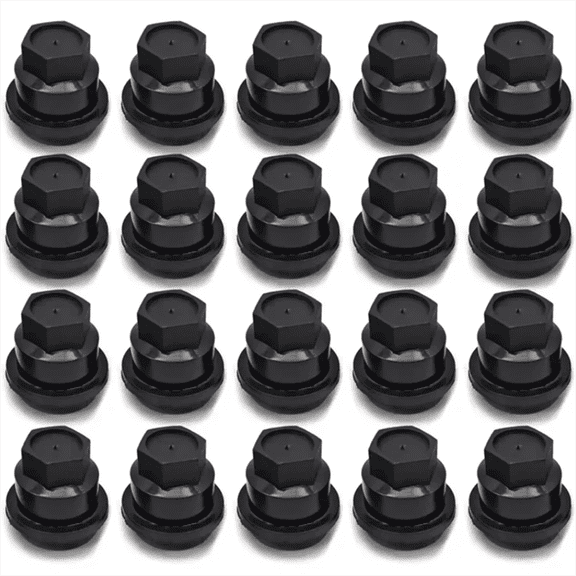 Furulu 20Pcs Black Lug Nut Cover 15661036 For Chevrolet Blazer S10 Pickup Jimmy Sonoma