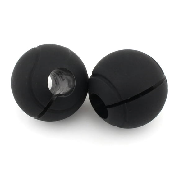 Furulu 2PCS NEW Style Motorcycle Bumper Guard Blocks Anti-drop Black Rubber Protector 24-32mm