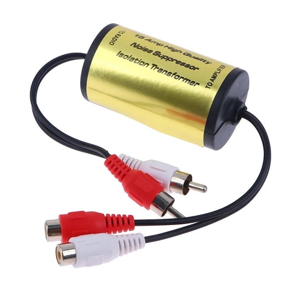 Furulu 2PCS RCA Audio Noise Filter Suppressor Ground Loop Isolator For Car AMP Stereo