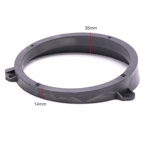 Furulu 2Pcs 6.5" Solid Front Door Speaker Spacer Mount Adapter Ring for Subaru Forester