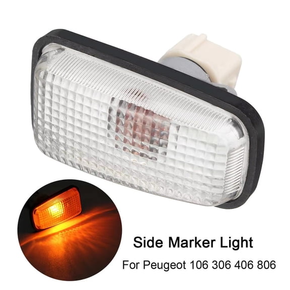 Furulu 2Pcs Front Side Marker Light Lamp 632567 For Peugeot 406 306 106 806