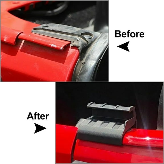 Furulu 2Pcs Rear Window Soft Top Retainer Clip For Jeep Wrangler JK JKU 2007-2018 Black