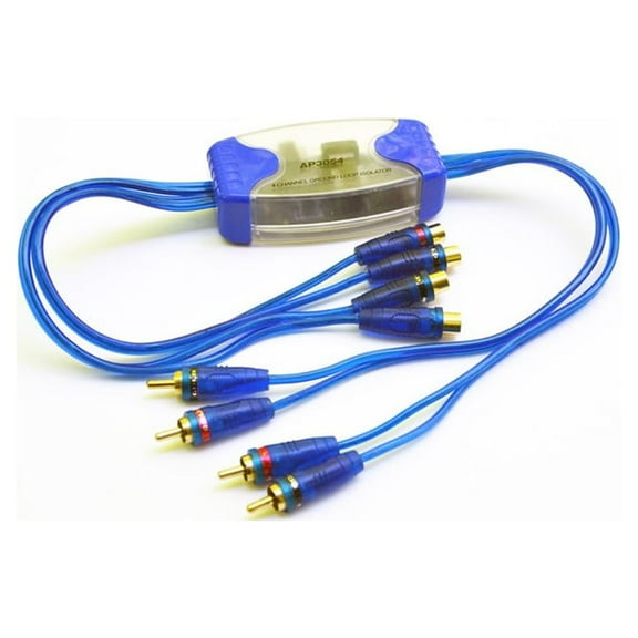 Furulu 4-Channel RCA Audio Noise Filter Suppressor Ground Loop Isolator Car Stereo 50W