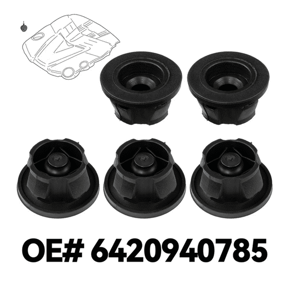 Furulu 5Pcs Engine Cover Grommet Buffer Rubber Trim For Mercedes-Benz W204 6420940785