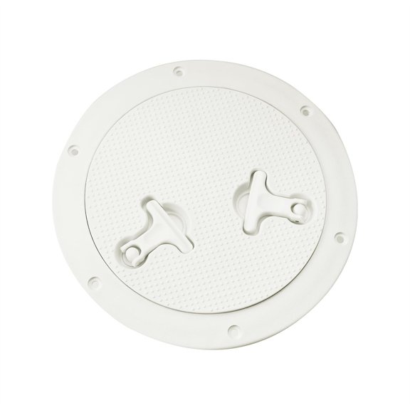 Furulu 8 Inch Boat Inspection Deck Plate Hatch Marine Inspection Hatch with Cover White