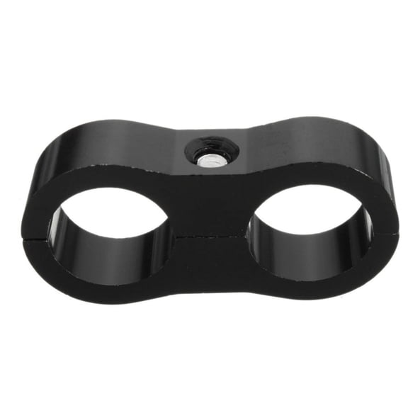 Furulu 8pcs AN4 11MM Braided Hose Separator Clamp Fitting Adapter Bracket Black