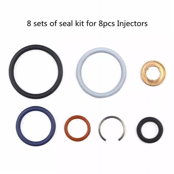Furulu 8x Diesel Dorman Fuel Injector O-ring &Top Seal For 03-10 Ford 6.0L Powerstroke