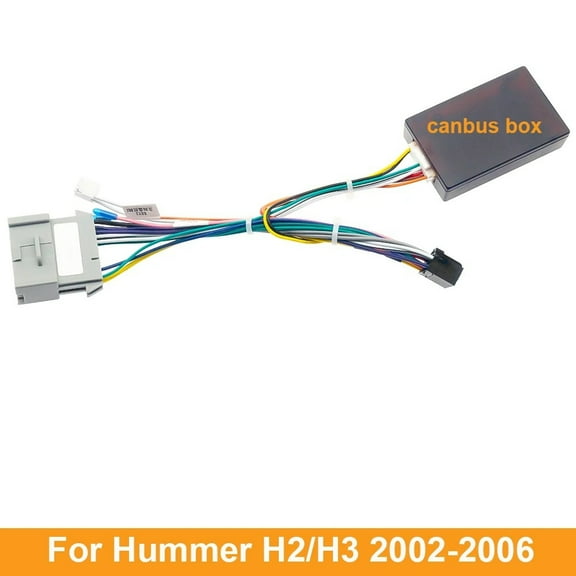 Furulu 9" 10" Stereo Radio 16 Pin Power Wiring Harness W/ Canbus For 02-06 Hummer H2 H3