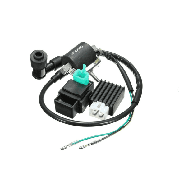 Furulu Black Ignition Coil CDI Unit Rectifier Regulator Fits For 110cc 125cc 140cc Bike