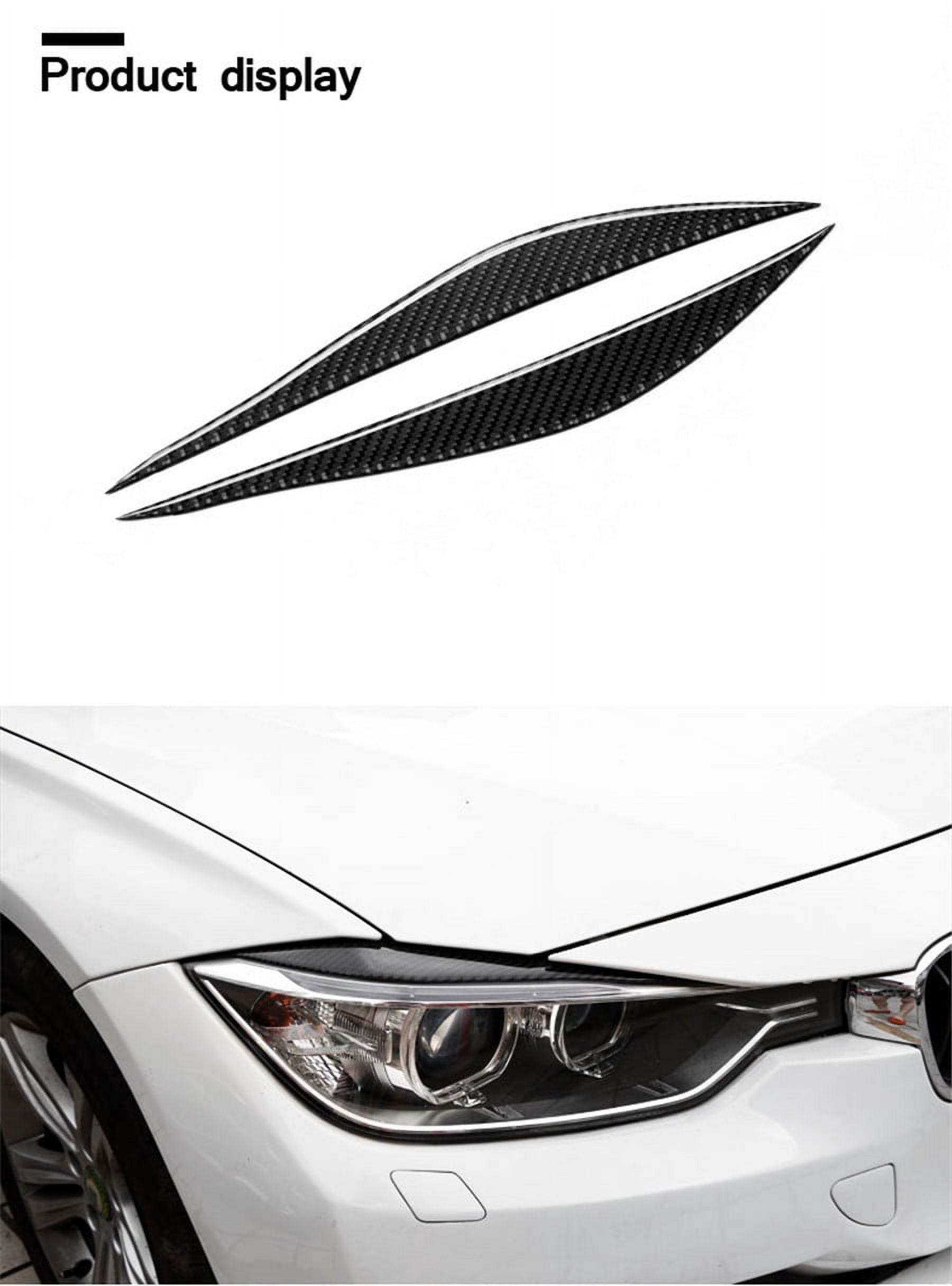 Furulu Carbon Fiber Headlights Eyebrows Eyelids for BMW F30 320i 325i ...