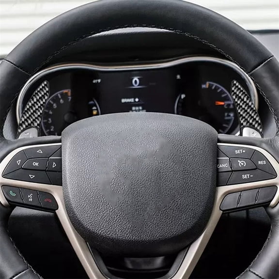 Furulu Carbon Fiber Steering Wheel Shift Paddle Shifter For Dodge Challenger Grand Cherokee Chrysler 300C