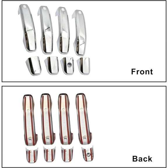 Furulu Chrome 4 sets Door Handle Cover w/Smart For GMC Sierra 1500 2020 2021