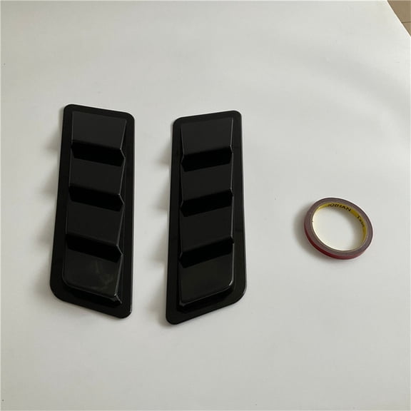 Furulu Glossy Black ABS Car Air Flow Intake Hood Scoop Vent Bonnet Decorative Cover Universal Car Styling