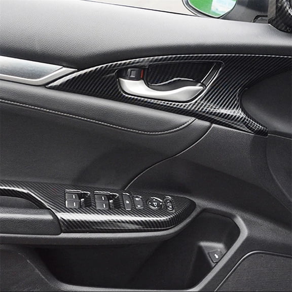 Furulu Interior Door Window Switch Cover Trim For Honda Civic 2016-2020