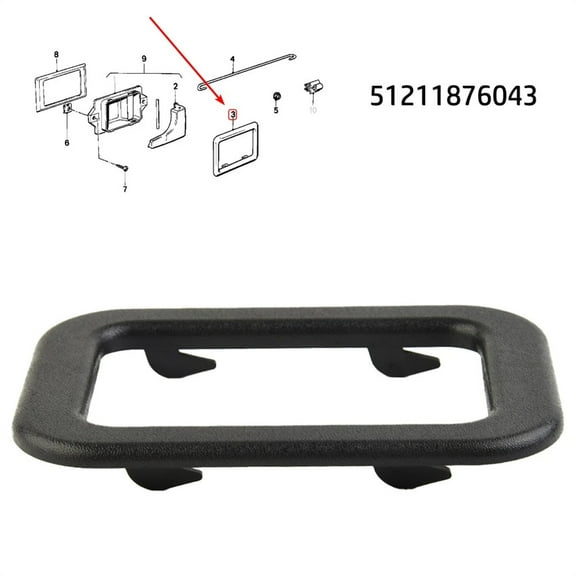 Furulu Interior Inside Door Handle Trim Bezel For BMW E30 E28 E23 E24 3 5 7 Series M M5