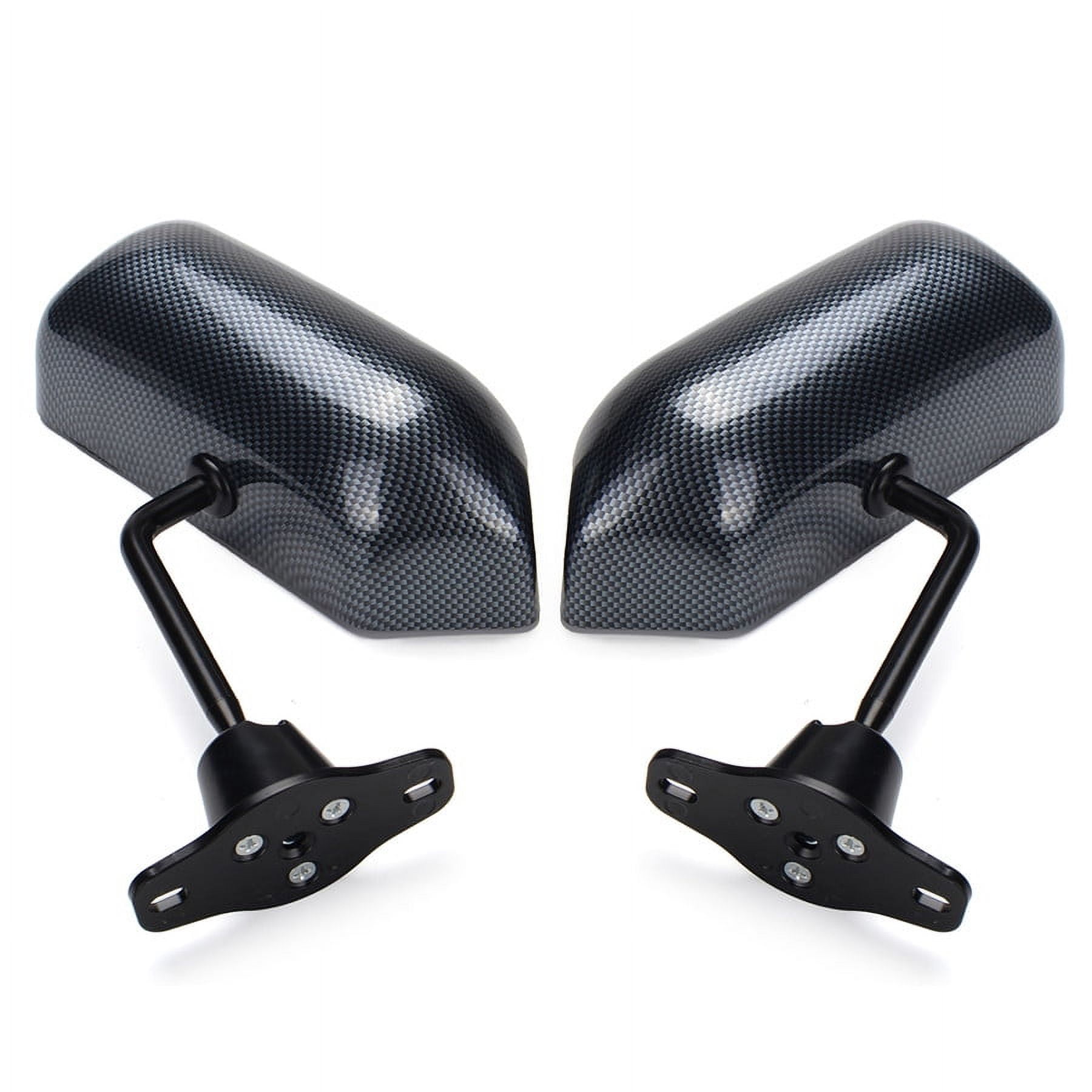 Furulu Pair Carbon Fiber F1 Style Racing Car Side Mirrors Left+Right