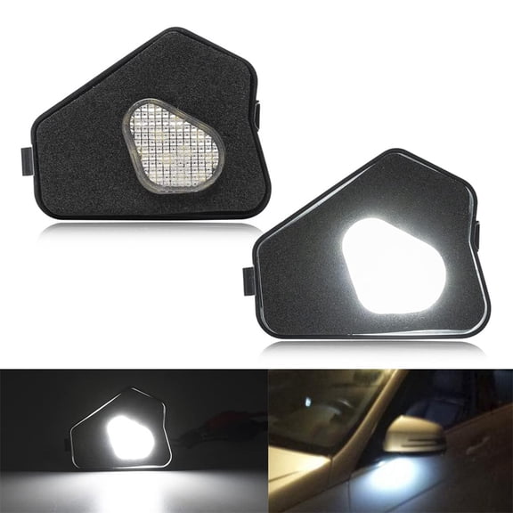 Furulu Pair Full LED Under Mirror Puddle Lights For Mercedes C E S CLA CLS GLK Class