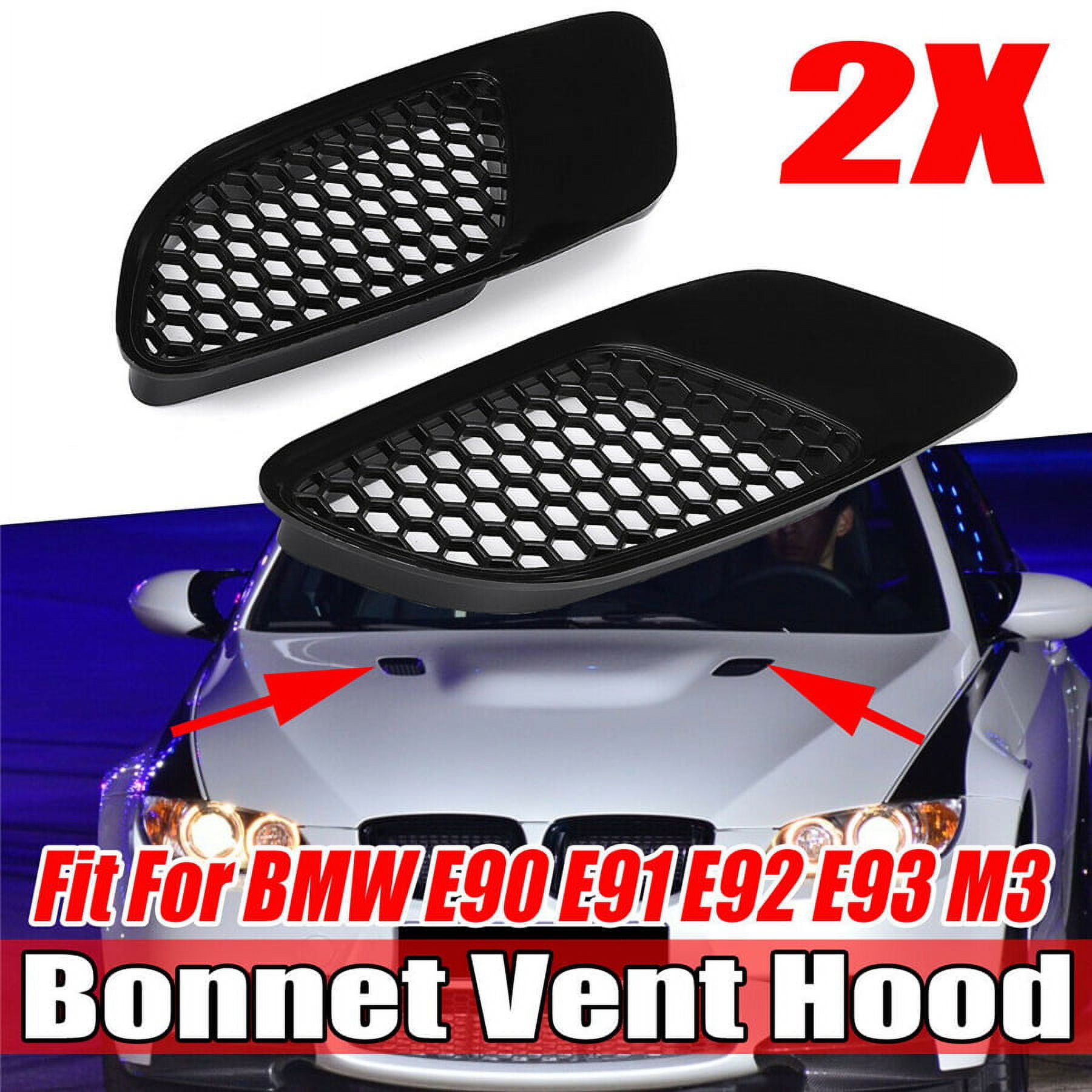 Furulu Pair Hood Vent Air Scoop Bonnet Duct Gloss For BMW E90 E91 E92 E93 M3