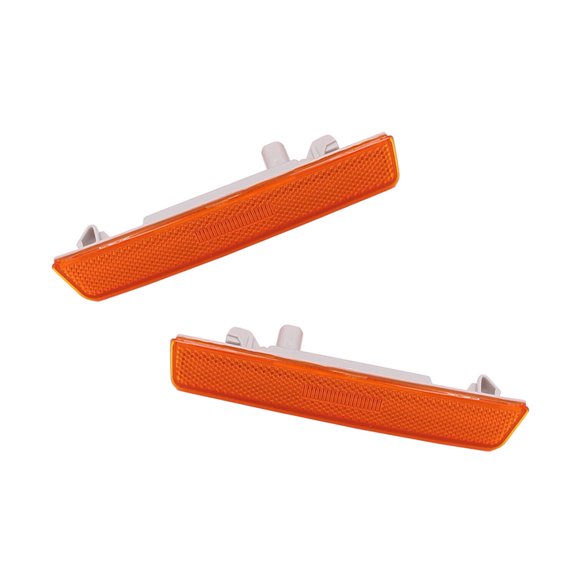 Furulu Pair Of Front Side Marker Signal Park Light Lamp W/Buld Fit For 15-19 Challenger