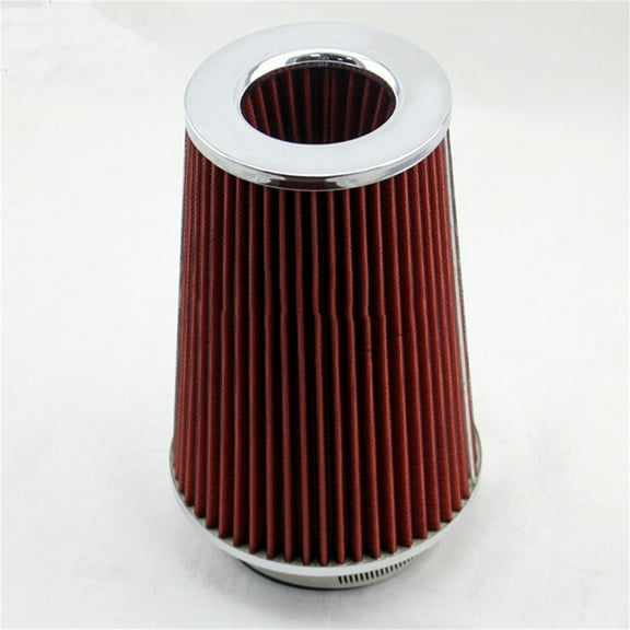 Furulu Red 3" Inlet Car Truck Long Ram Cold Air Intake Filter Cone KN Types
