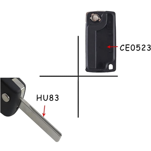 Furulu Remote Control Car Key Case 3 Button Folding Key Shell For Peugeot 407 308 Ce0523 Hu83
