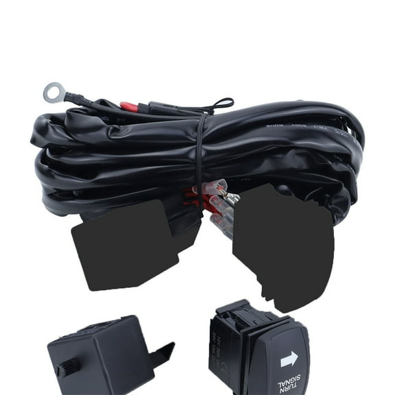 Furulu UTV Turn Signal Wiring Harness with Switch Relay Fuse For UTV ATV Polaris RZR Maverick X3 Talon