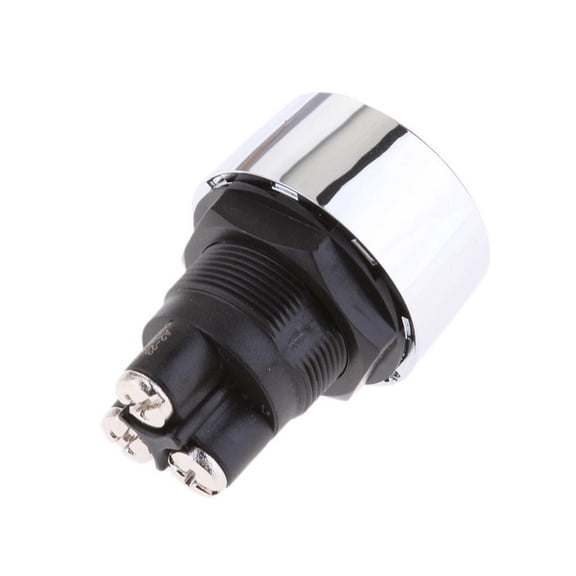 Furulu Universal 12V Race Car Engine Start Switch Push Button Starter Red LED Chrome