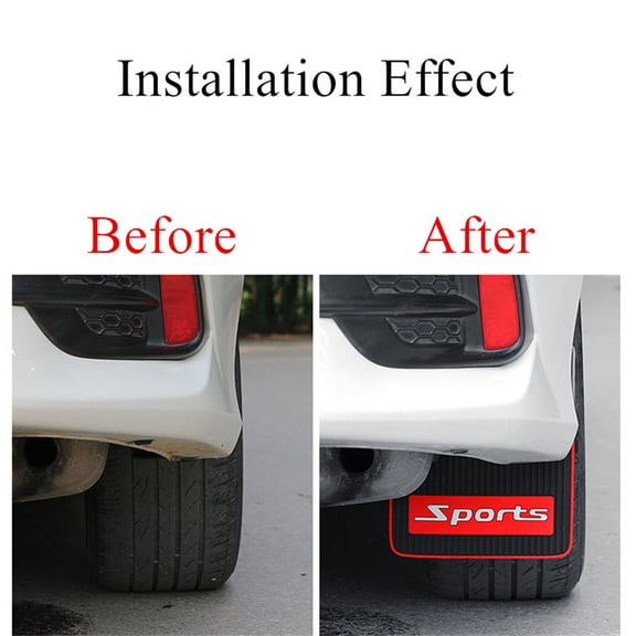 Furulu Universal Fender Mud Guards For Car Truck Van SUV External Decoration USA 2PCS