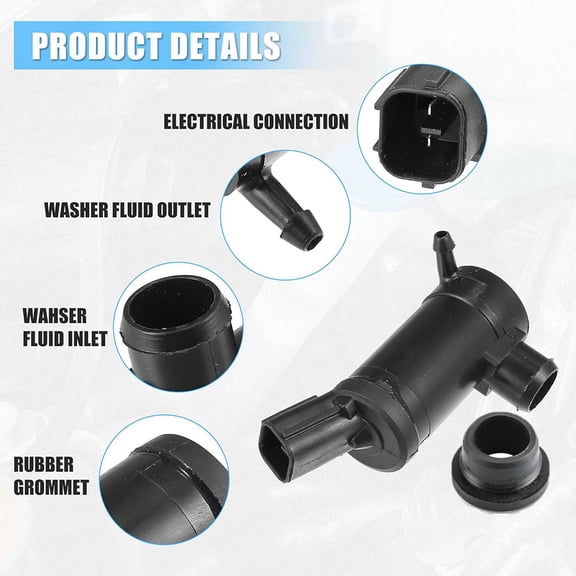 Furulu Windshield Washer Pump 86611AG000 For Subaru Legacy 2004-09 Impreza WRX 2006-14