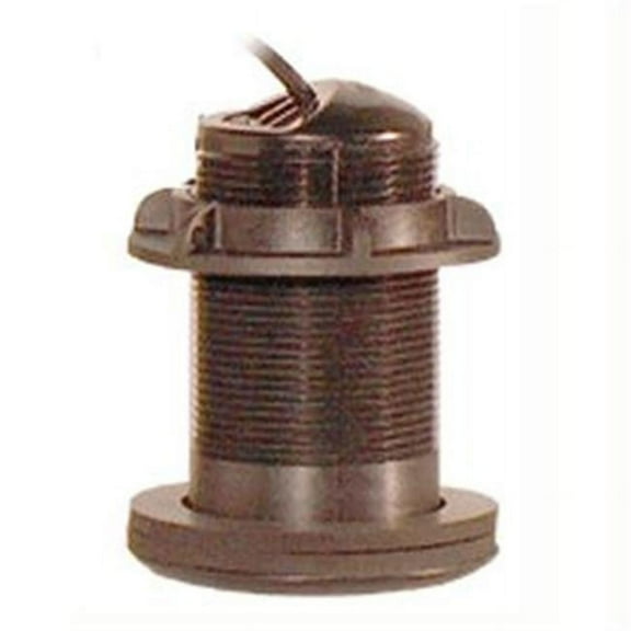 7" Jet Black 520-PLD Nylon LP Depth Plastic Thru-Hull Low Profile Transducer 600w 10 Pin