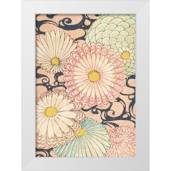 Furuya, Korin 11x14 White Modern Wood Framed Museum Art Print Titled - Japanese Graphic Design V