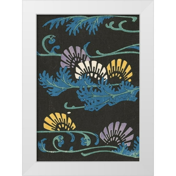 Furuya, Korin 24x32 White Modern Wood Framed Museum Art Print Titled - Japanese Graphic Design I