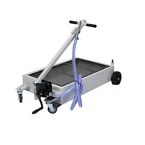 Furvclv 15 Gallon Low-Profile Oil Drain Pan, Oil Drain Tank With Hand Pump, Oil Drain Pan With 7ft Evacuation Hose, Waste Oil Change Pan For Truck Car SUVs