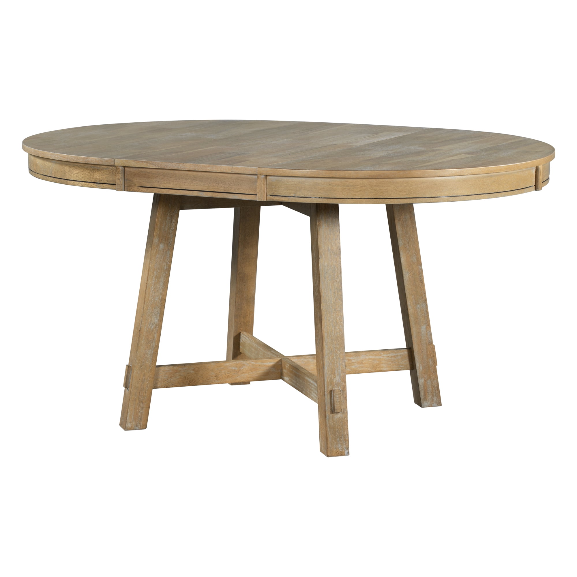 Furvclv 16" Dining Table, Solid Wood Farmhouse Round Extendable Dining Table, Modern Leaf Wood ...