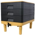thumbnail image 1 of Furvclv 3-5 Layer Worm Compost Bin, 20-65L Worm Composter Kit With 1 Soil Meter, 1 Coconut Brick, 1 Spade, 1 Shelf, 1 Measuring Cup, 1 Non-woven Fabric For Beginners, 1 of 9