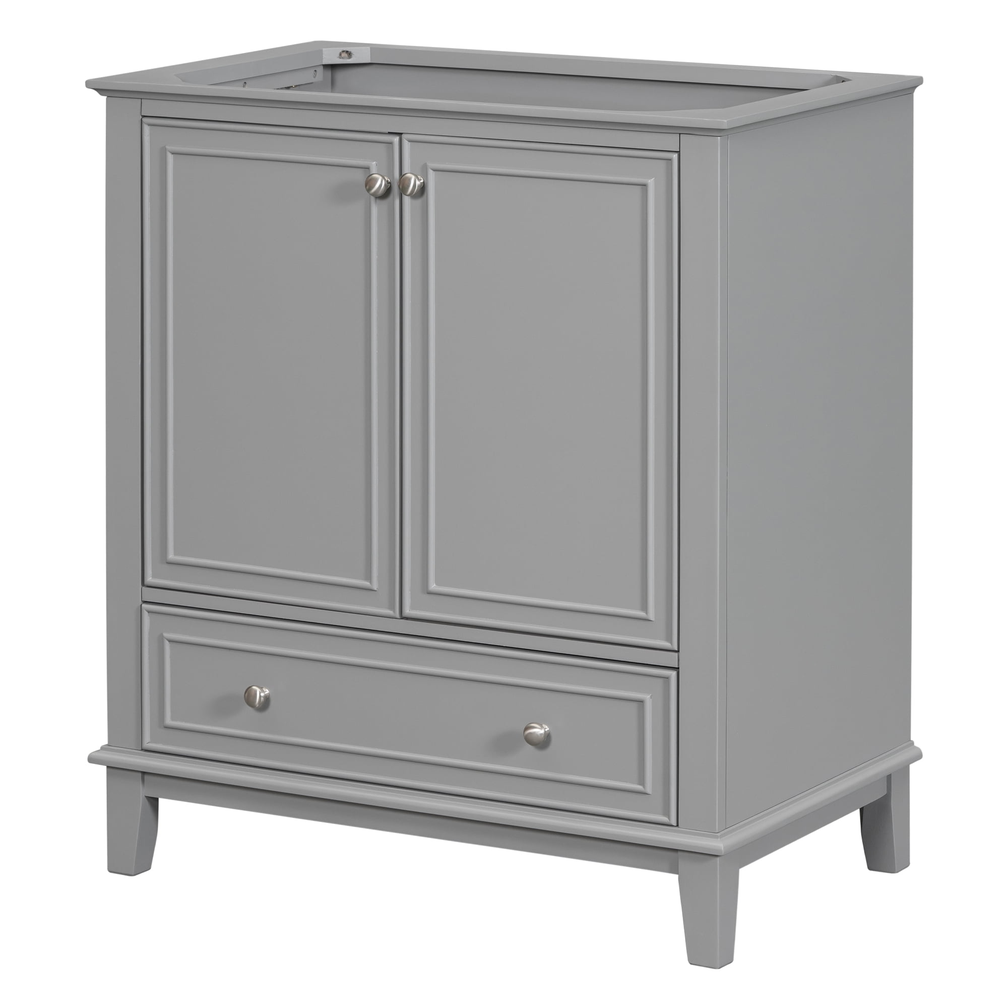 Furvclv 30" Bathroom Vanity, Bathroom Storage Cabinet Without Sink, Multi-functional Bathroom Vanity With Doors Drawers Adjustable Shelf, Solid Frame MDF Board Cabinet