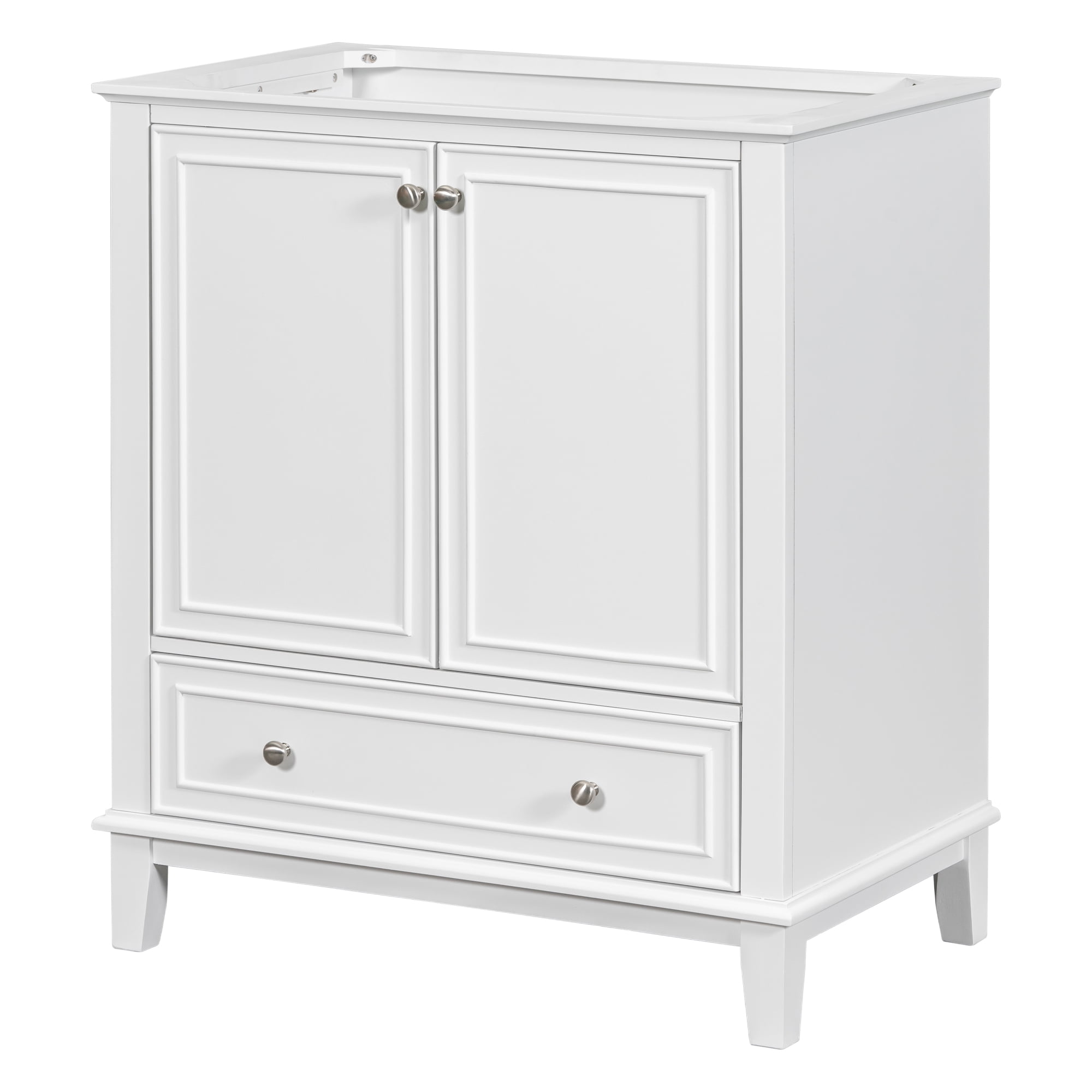 Furvclv 30" Bathroom Vanity, Bathroom Storage Cabinet Without Sink, Multi-functional Bathroom Vanity With Doors Drawers Adjustable Shelf, Solid Frame MDF Board Cabinet