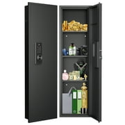 Furvclv 53.15" Wall Safe Between The Studs, Hidden Electronic Safe Deposit Box With Dual Alarm Function & Adjustable Shelves For Business Cash Drops Home Safety
