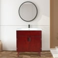 thumbnail image 1 of Furvclv Modern Bathroom Vanity With Sink Combo Set, Solid Wood Frame Small Bathroom Vanity With 2-Door Cabinet, Undermount Sink, For Small Bathrooms, 1 of 7
