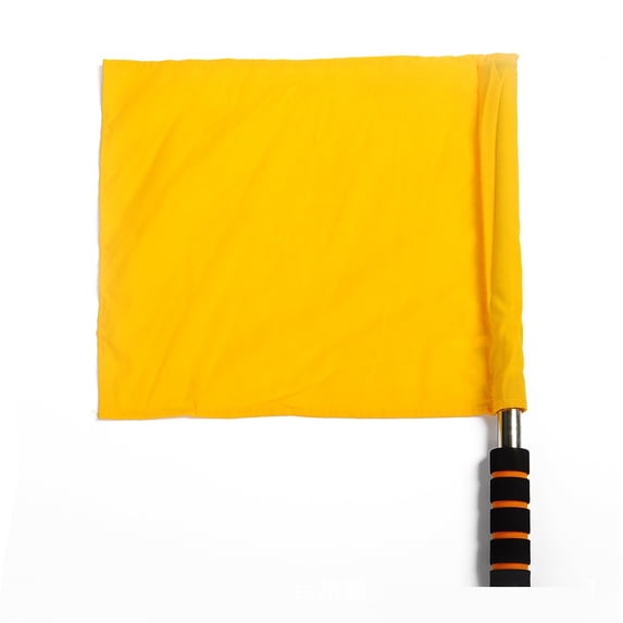 Furvclv Colorful Referee Flag 4 Colors Anti-slip Sweat Absorption Reusable Sports Match Football Linesman Flags