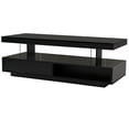 thumbnail image 1 of Furvclv LED Coffee Table Modern Rectangular Center Table With 2 Drawers Display Shelves For Living Room Office Home, 1 of 7