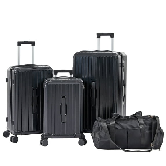 Furvclv Luggage Sets Of 4 Pieces, Travel Luggage Suitcase With TSA Lock, Collapsible Cup Holder, 360 Degree Silent Spinner Wheels For Travel (20"/24"/29"/Travel Bag)