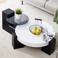 thumbnail image 1 of Furvclv Modern 2-Decker Detachable Coffee Table, Anti-Collision End Table, Space-Saving Mulitfunctional Accent Table For Small Spaces Living Room Bedroom, 1 of 9