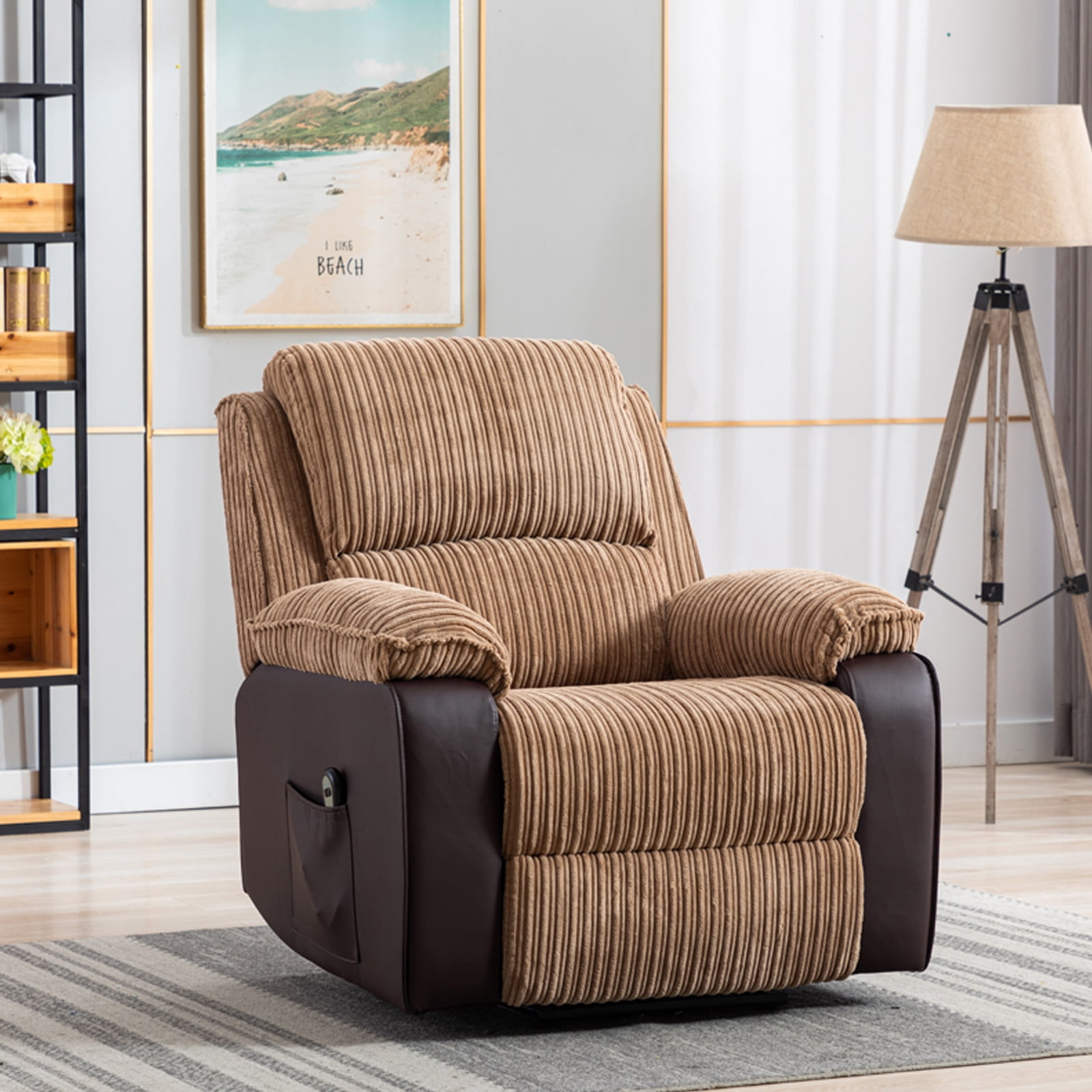 Furvclv Recliner Chair, Home Theater Seating With Adjustable Backrest ...
