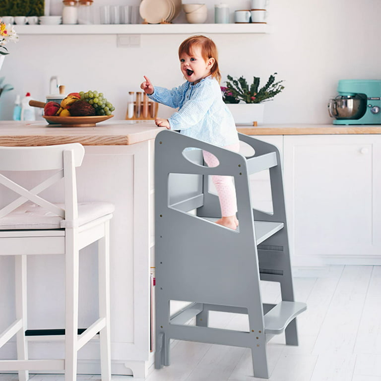 Furvclv Toddler Kitchen Stool Helper, Kids Kitchen Step Stool Baby
